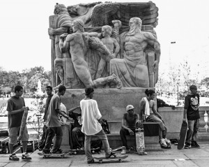 Skaters, Bronx County Courthouse, Bronx, NY